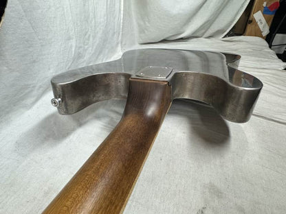 Mule Resophonic Mulecaster S-style Hollow Body Steel body Guitar with Case - Image 24
