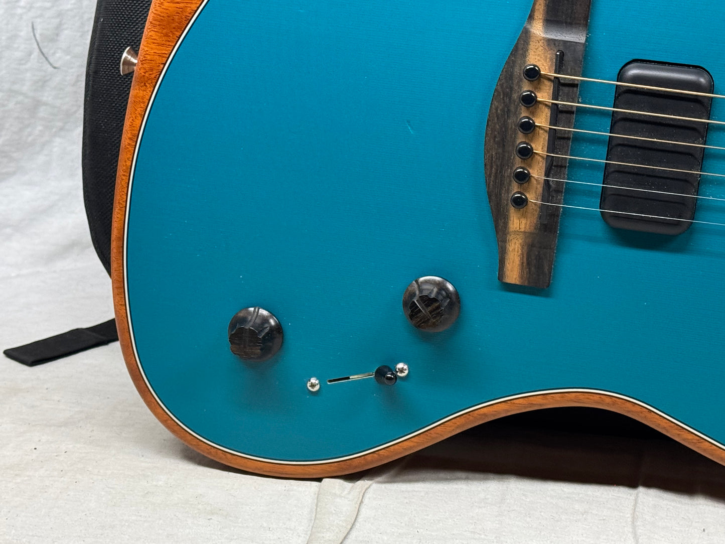 Fender American Acoustasonic Jazzmaster Guitar with Gig Bag 2021 - Ocean Turquoise / Ebony fingerboard