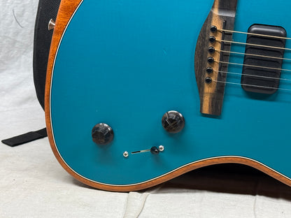 Fender American Acoustasonic Jazzmaster Guitar with Gig Bag 2021 - Ocean Turquoise / Ebony fingerboard