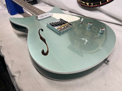 Rivolta Guitars Duocata Doublecut Semi-Hollow Body Electric Guitar - Duo Verde Metallic
