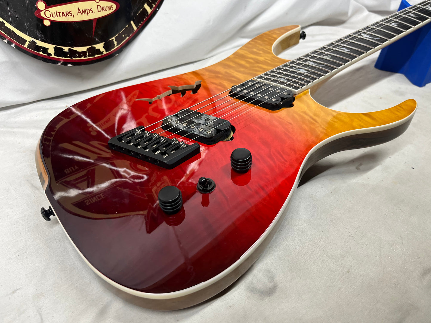 Ormsby Hype GTR Shark Cutout Semi-Hollow Body Multiscale HH Electric Guitar