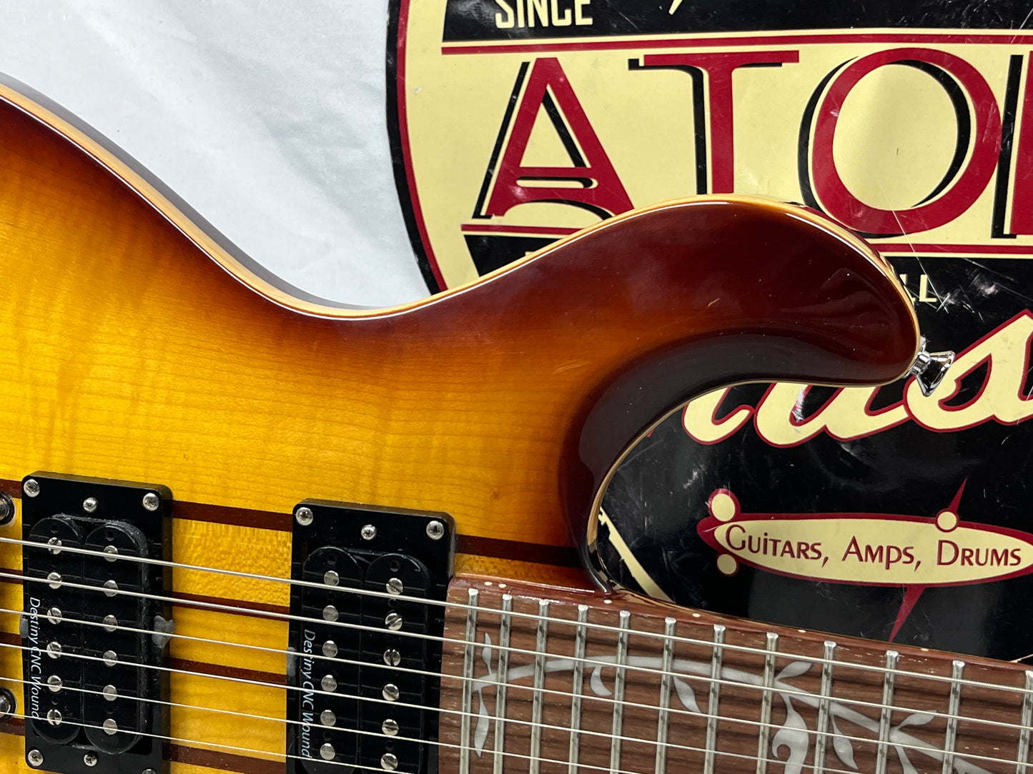 IYV IP-300 Doublecut Electric Guitar with Tree of Life fret Inlay- Tobacco Sunburst