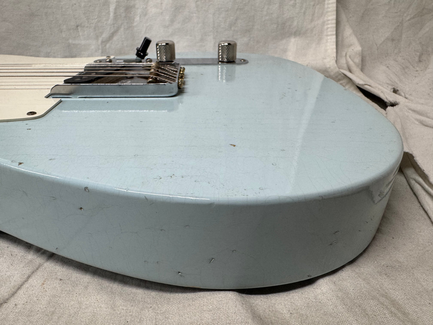 Fender USA Custom Shop 1959 '59 Telecaster Journeyman Guitar with COA + Case 2024 - Aged Sonic Blue / Maple neck