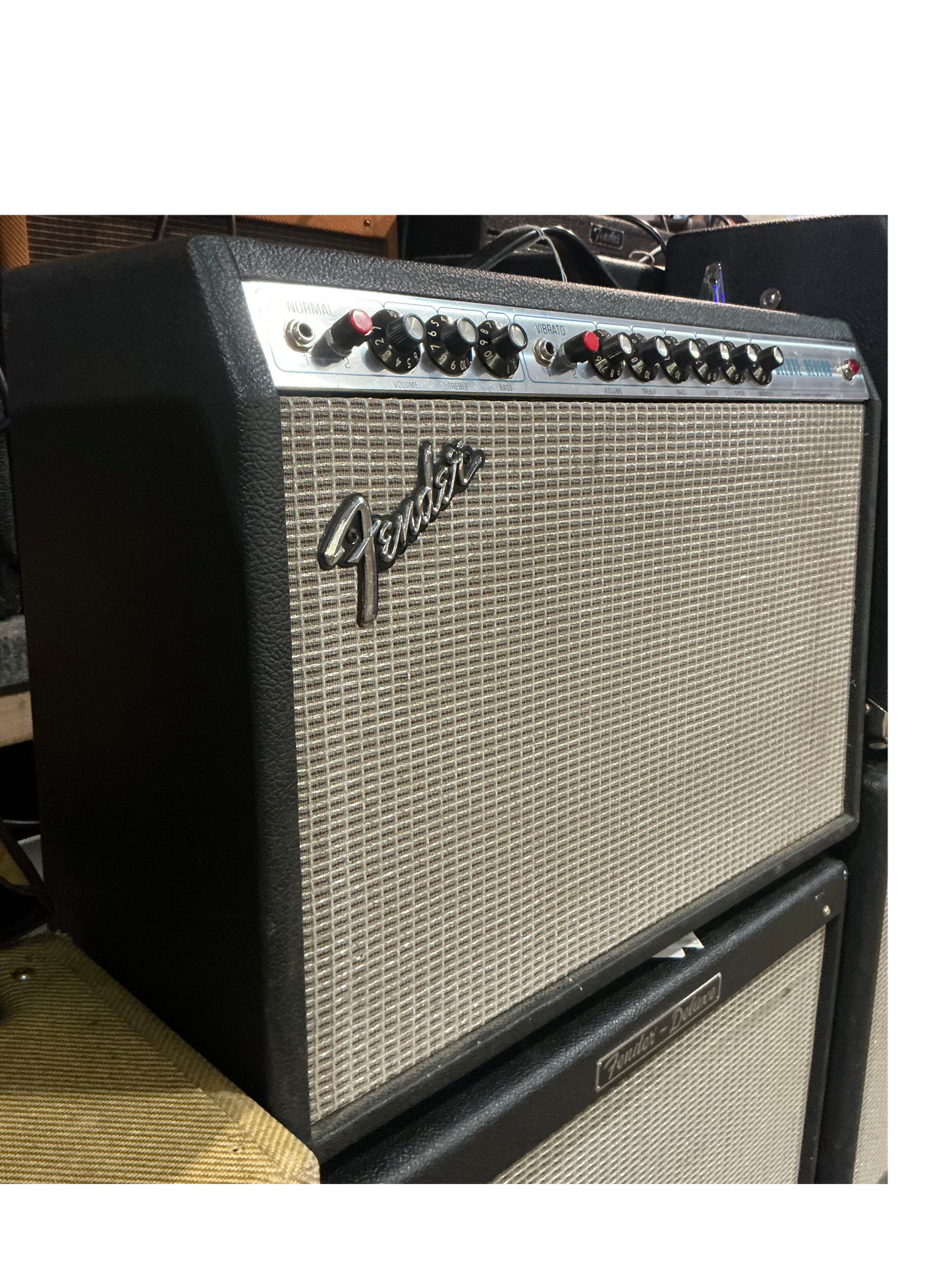 Fender Deluxe Reverb Tube Guitar Combo Amplifier - modified - Silverface - Local Pickup Only