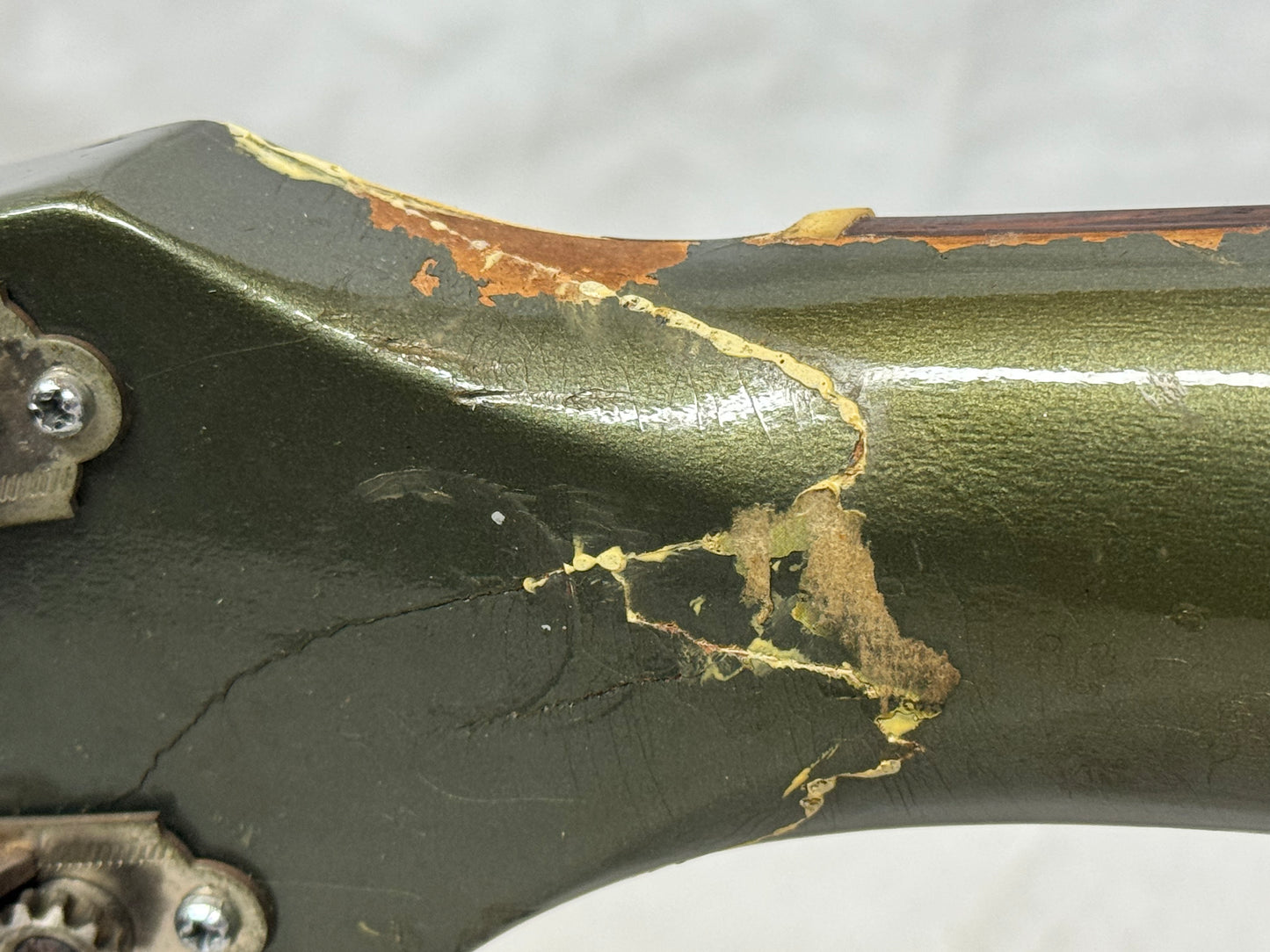 Gretsch USA 6187 g6187 Clipper Hollowbody Guitar with Case - neck/headstock repaired 1957 - Cream / Cadillac Green