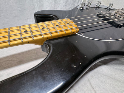 Ernie Ball Music Man StingRay sting ray 4H 4 h 4-string Bass with Gator Case - Black / Maple neck