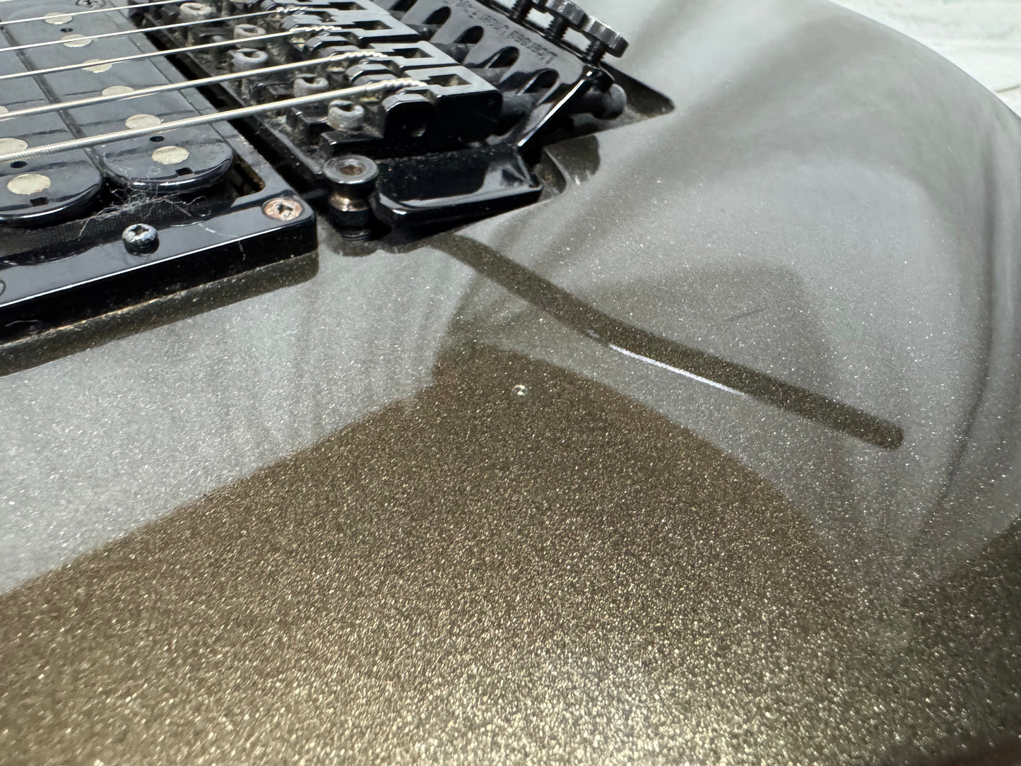 Squier by Fender Standard Series Stagemaster stage master HSH Deluxe Guitar - MIK Made In Korea 2000 - Pewter Gray Metallic