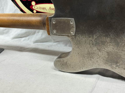Mule Resophonic Mulecaster S-style Hollow Body Steel body Guitar with Case - Image 16