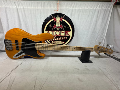 G&L JB-5 jb5 5-string Bass with COA + Case 2017 - Honey
