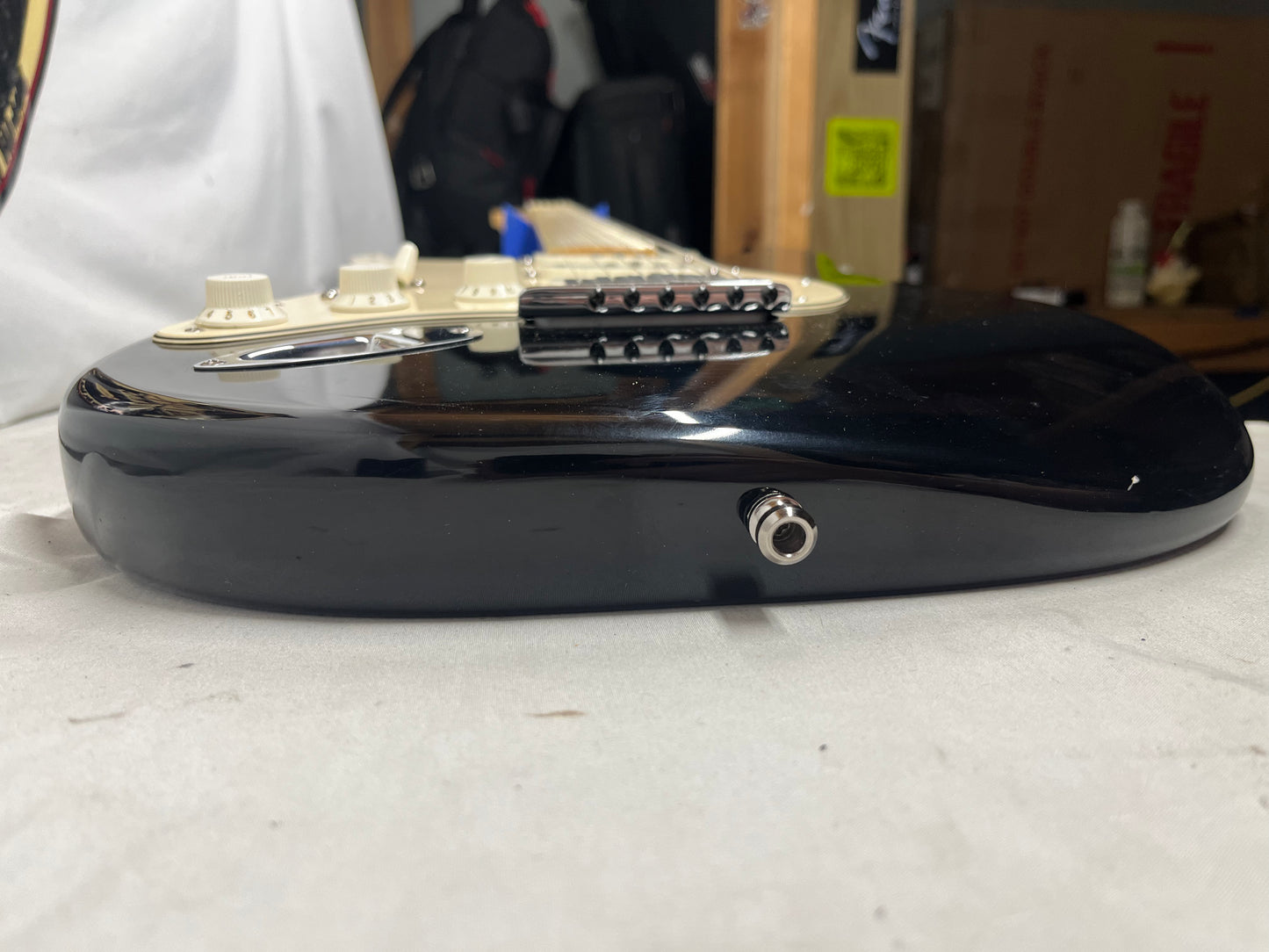 Fender American Stratocaster Strat Left Handed Lefty Electric Guitar - Black