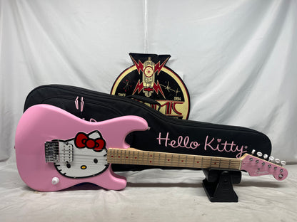 Squier by Fender x Hello Kitty Stratocaster Strat Electric Guitar 2024 with Hello Kitty Gig Bag - Pink