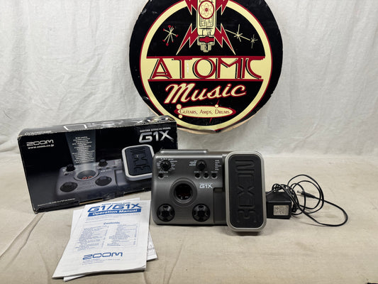 Zoom G1Xon g1x on Guitar Multi-Effects Pedal with Power Supply + Box