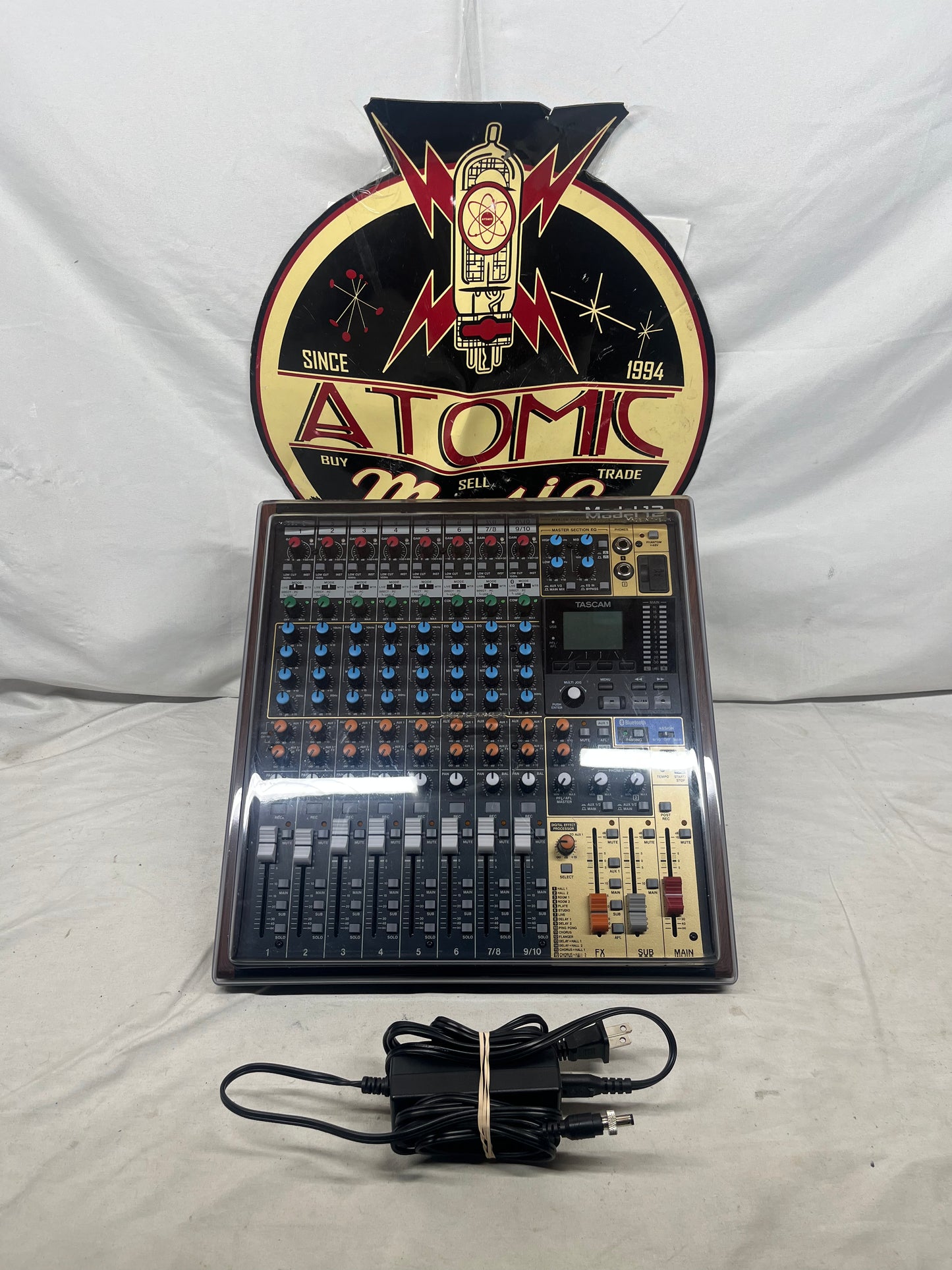 TASCAM Model 12 Mixer / Audio Interface / Recorder / Controller with Power Supply and Deck Saver Cover