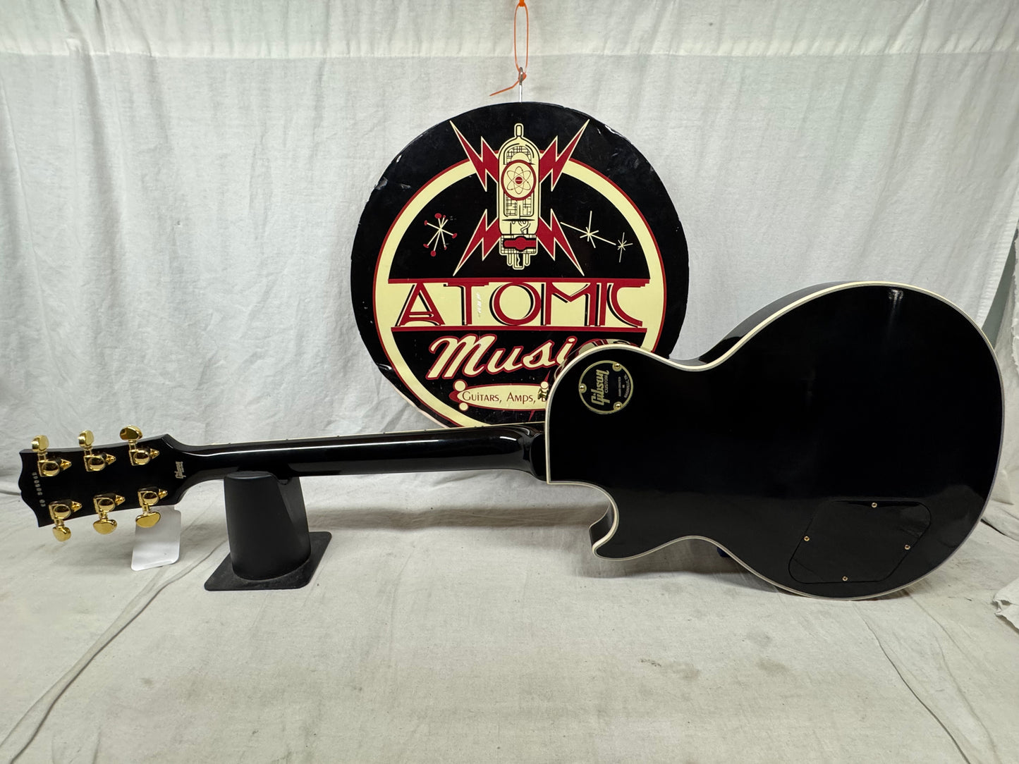 Gibson USA Custom Shop Les Paul Custom Guitar with COA + Case 2023 - Ebony / Black