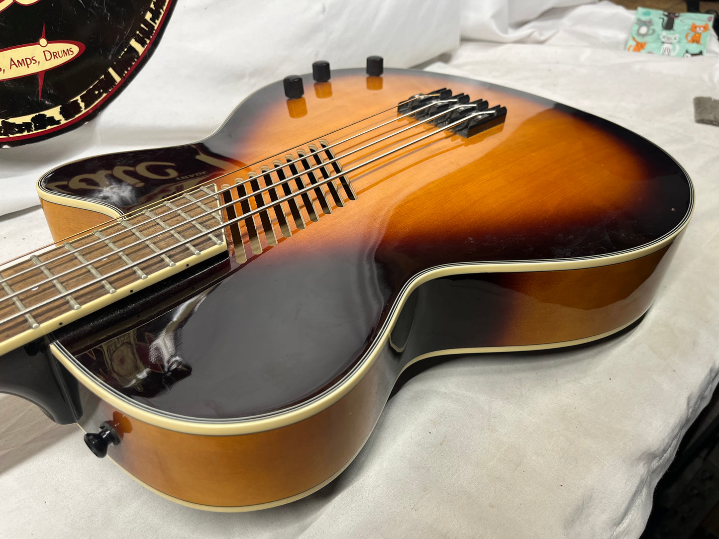 Washburn AB40VSK Singlecut Acoustic Electric Bass
