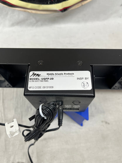 Middle Atlantic Products UQFP-2D Ultra Quiet Fan Panel Rackmount Fan with Power Supply