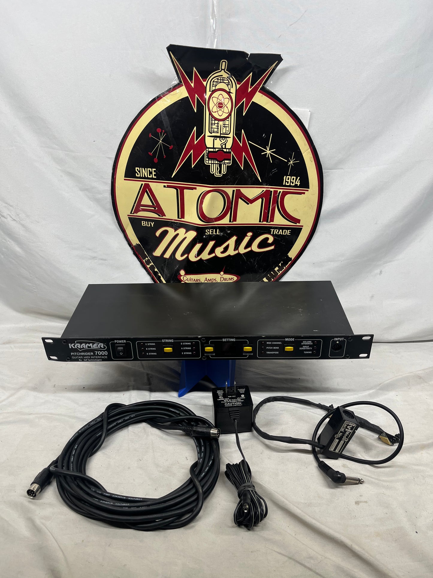 IVL Technologies Kramer Pitchrider 7000 Guitar Midi Interface Rack Module with Power Supply and PR7000P Pickup