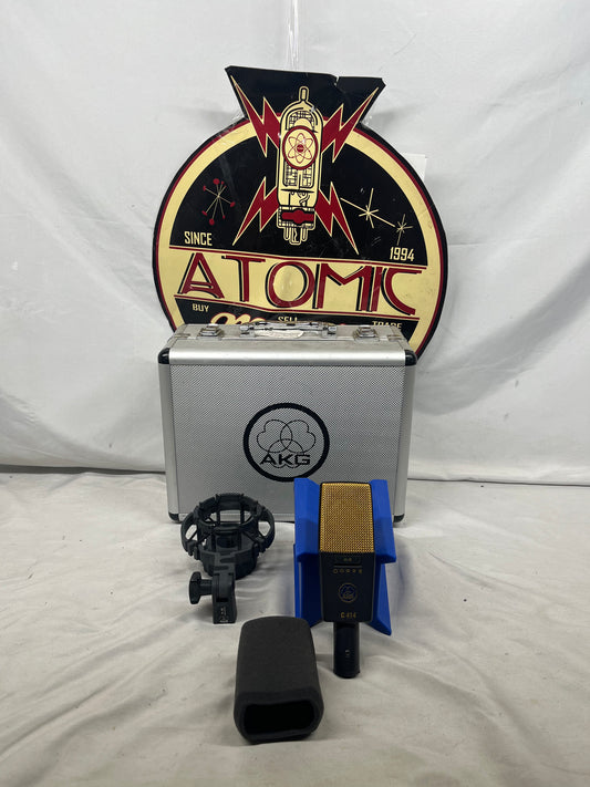 AKG C414 XLII XL2 Large Diaphragm Multipattern Condenser Microphone with Shock Mount and Case