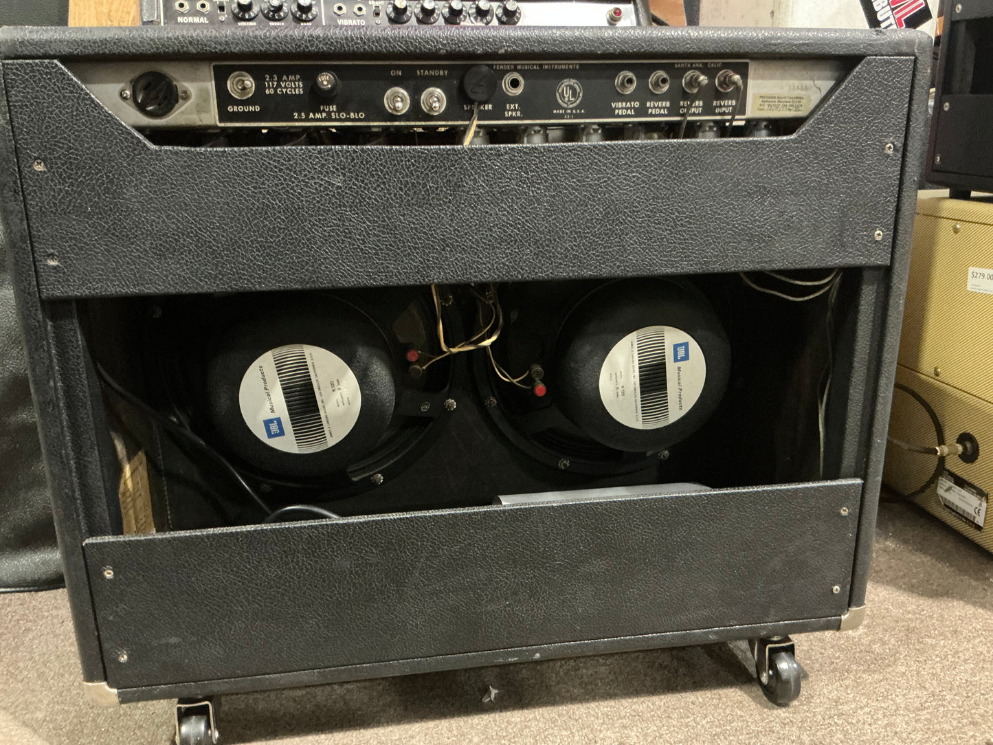 Fender Twin Reverb Amp Tube Guitar Combo Amplifier - modified by Pete Cage 1968 - Silverface - Local Pickup Only