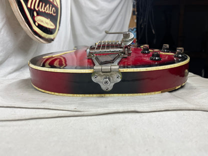 Univox Coily U1825 Hollow Body Guitar MIJ Made In Japan Vintage Redburst - AS IS! needs new nut