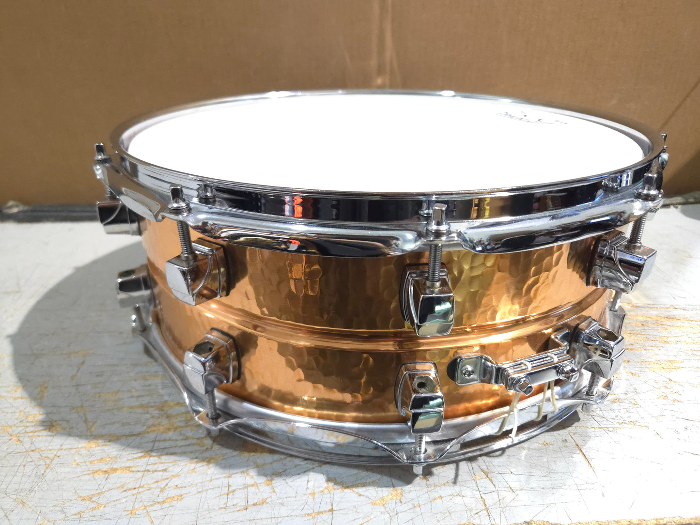 Yamaha SD655ARH Roy Haynes Signature 14x5.5" Hammered Copper Snare Drum 2000s - Copper