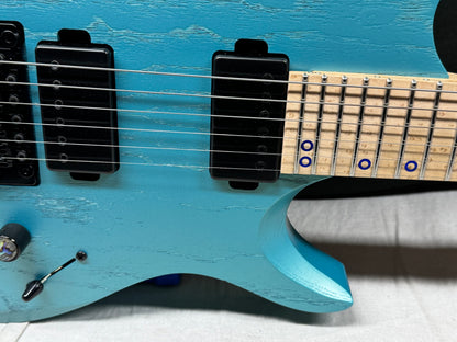 Kiesel A2 6 6-string Guitar with Gig Bag - Blue Mist Metallic