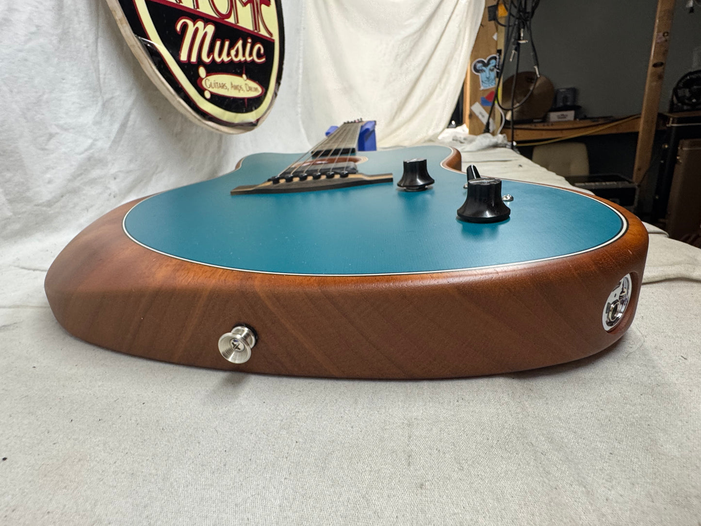 Fender American Acoustasonic Jazzmaster Guitar with Gig Bag 2021 - Ocean Turquoise / Ebony fingerboard