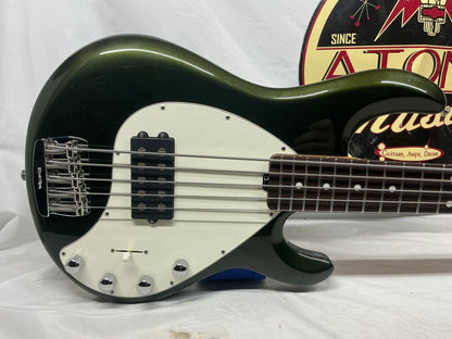 Ernie Ball Music Man StingRay sting ray 5H Bass with Soft Case - Fallout Green