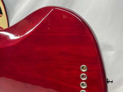 Fender American Deluxe 4-String Electric Jazz Bass 2011 - Wine Transparent