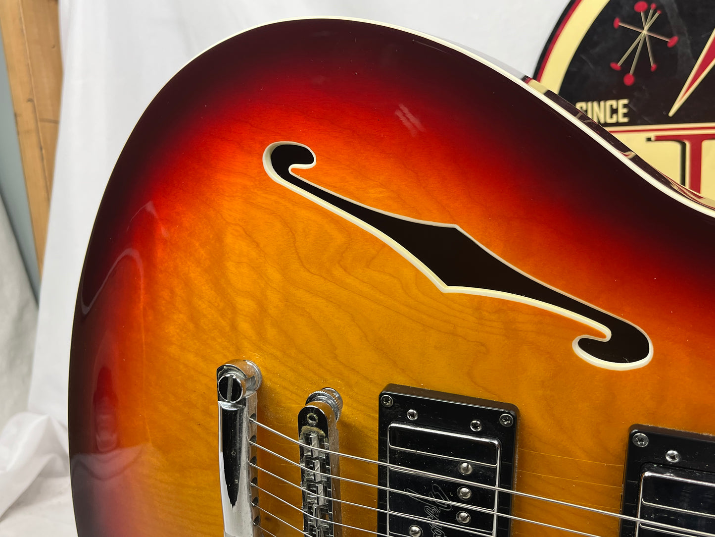 Fender Starcaster Semi-Hollow Body Electric Guitar - Aged Cherry Burst with Gig Bag