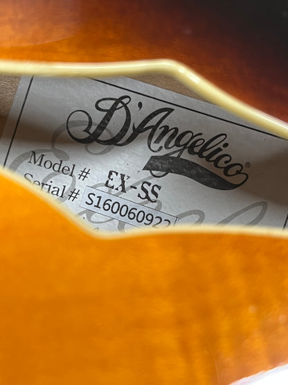 D'Angelico Excel Series EX-SS Singelcut Semi-Hollow Body Electric Guitar