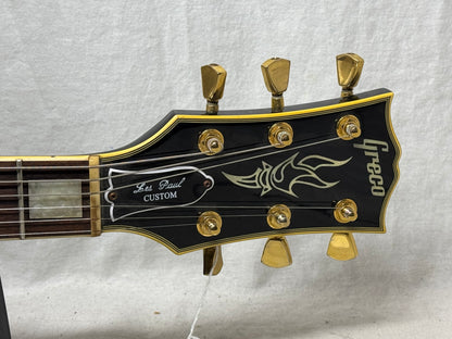 Greco EG Series Singlecut Guitar with Gator Case - MIJ Made In Japan 1990 - Ebony / Black
