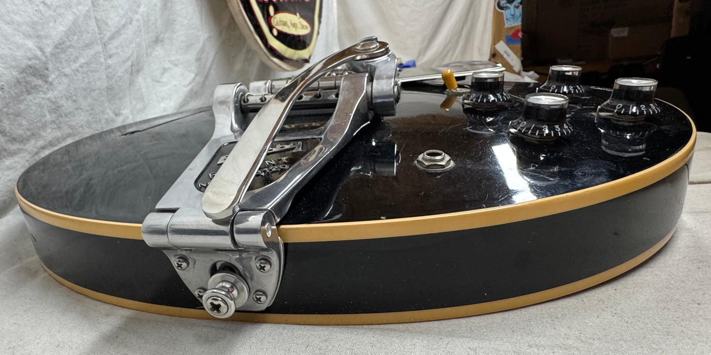 Gibson ESDPA335 esdpa 335 ES-335 Dot Fat Neck Semi-Hollowbody Guitar with Case - modified - Ebony / Black
