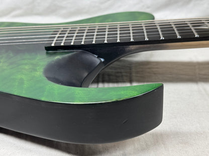 Deviant Guitars USA Custom Shop Truck Driver Shawn Signature Linchpin Baritone 7-string Guitar 2023 - Dark Verde Burst - *AS IS*