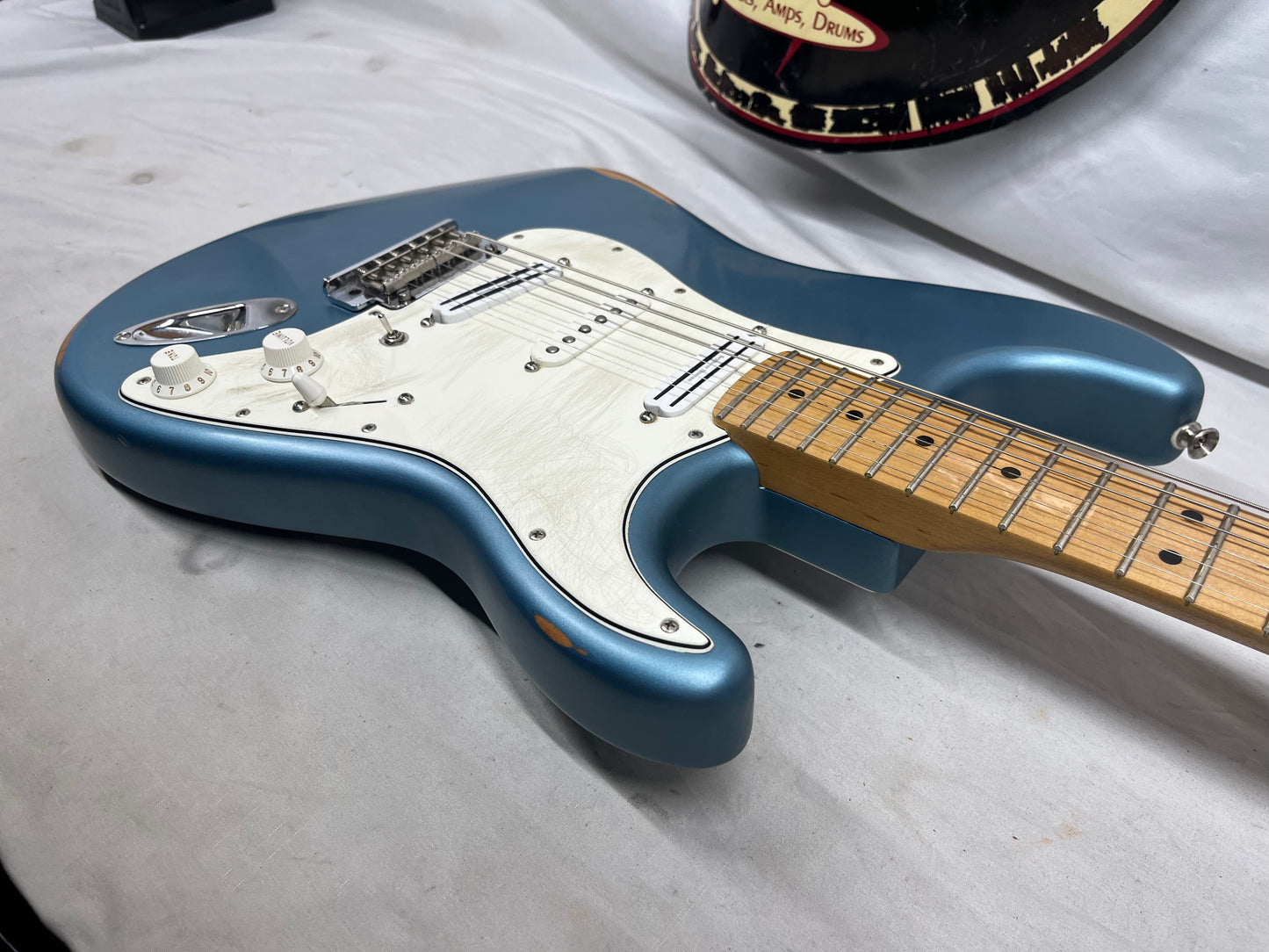 Fender Player Stratocaster Strat Electric Guitar MIM - Made in Mexico - Home-Distressed Tidepool