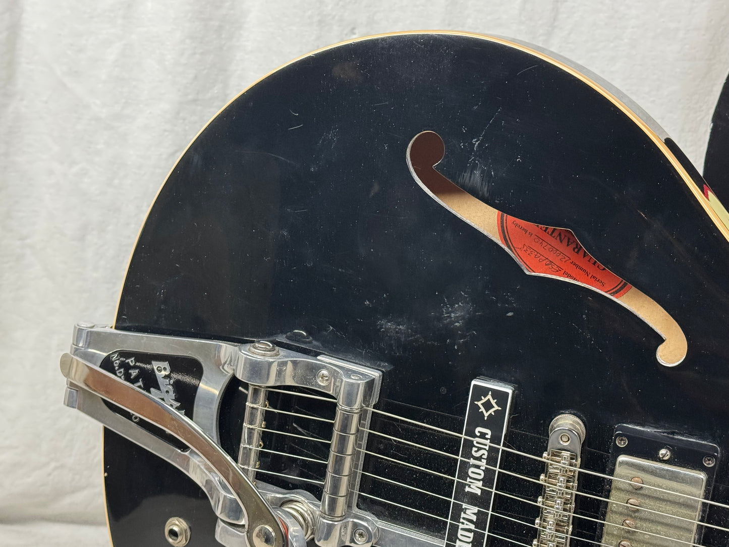 Gibson ESDPA335 esdpa 335 ES-335 Dot Fat Neck Semi-Hollowbody Guitar with Case - modified - Ebony / Black