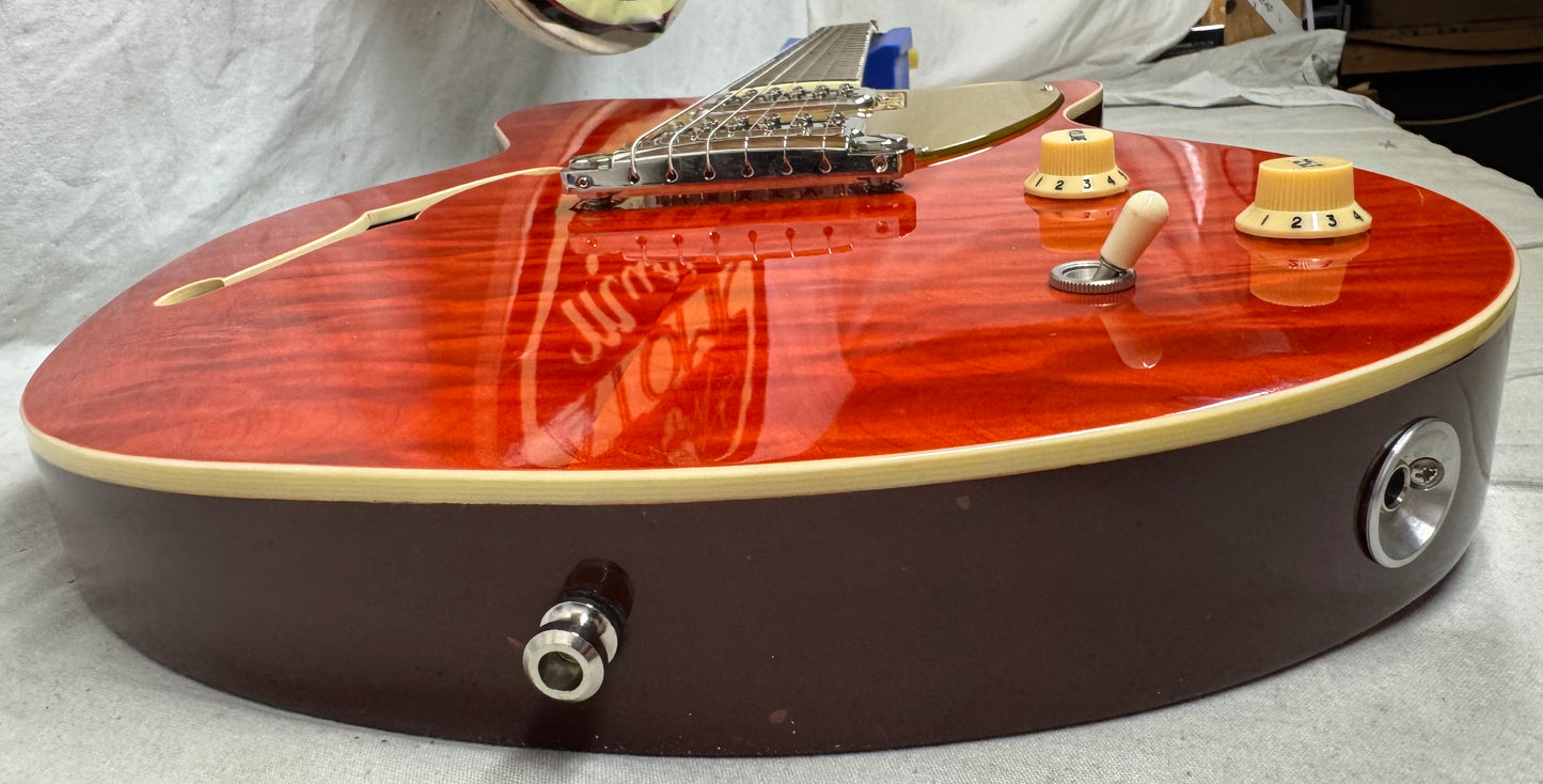 Koll Guitar Company Duo Glide Semi-Hollowbody Guitar with Case 2010 - Round Up Orange
