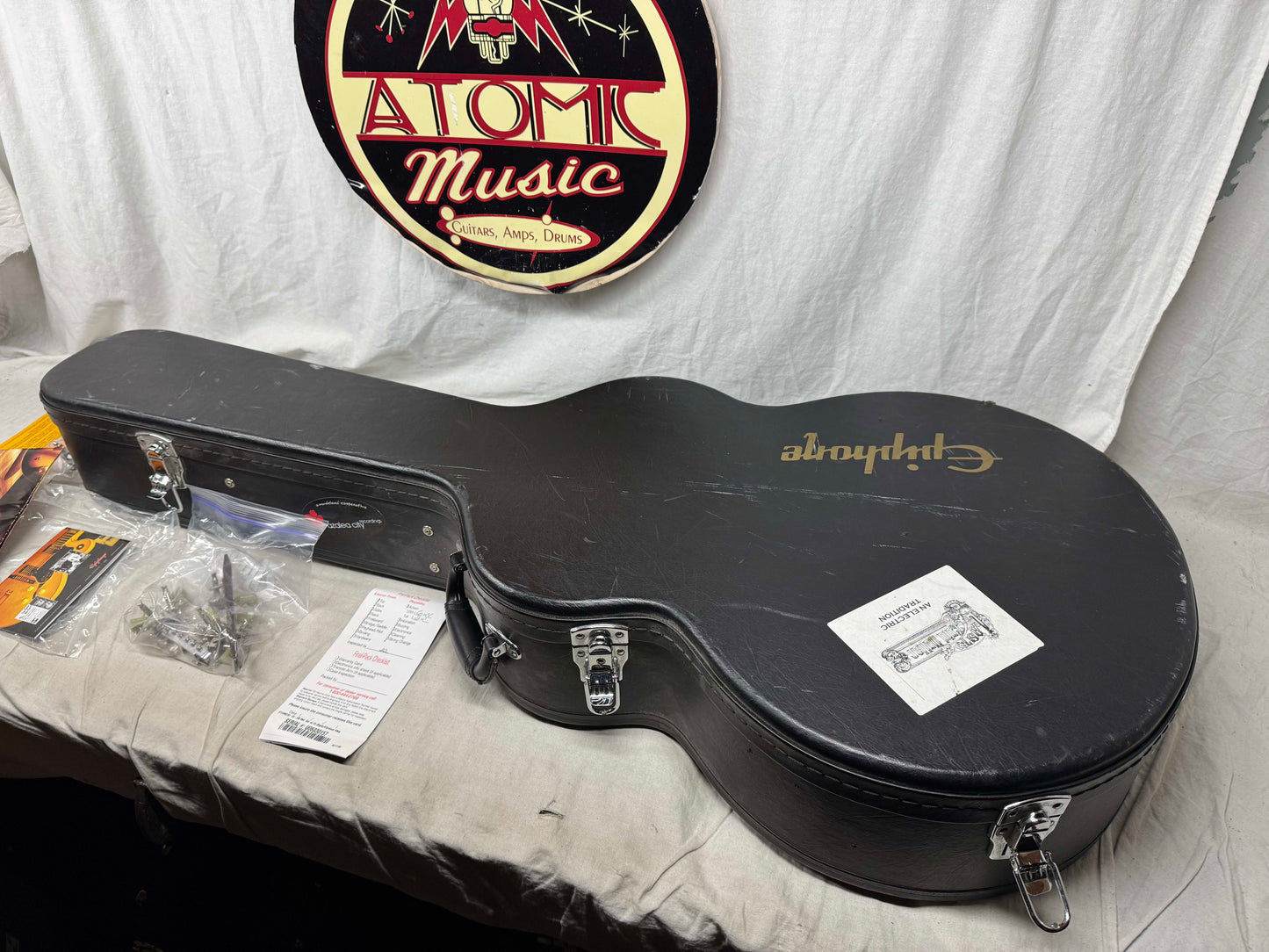 Epiphone ES-295 es295 Hollow Body Guitar with Case - MIK Made In Korea 2006 - Metallic Gold