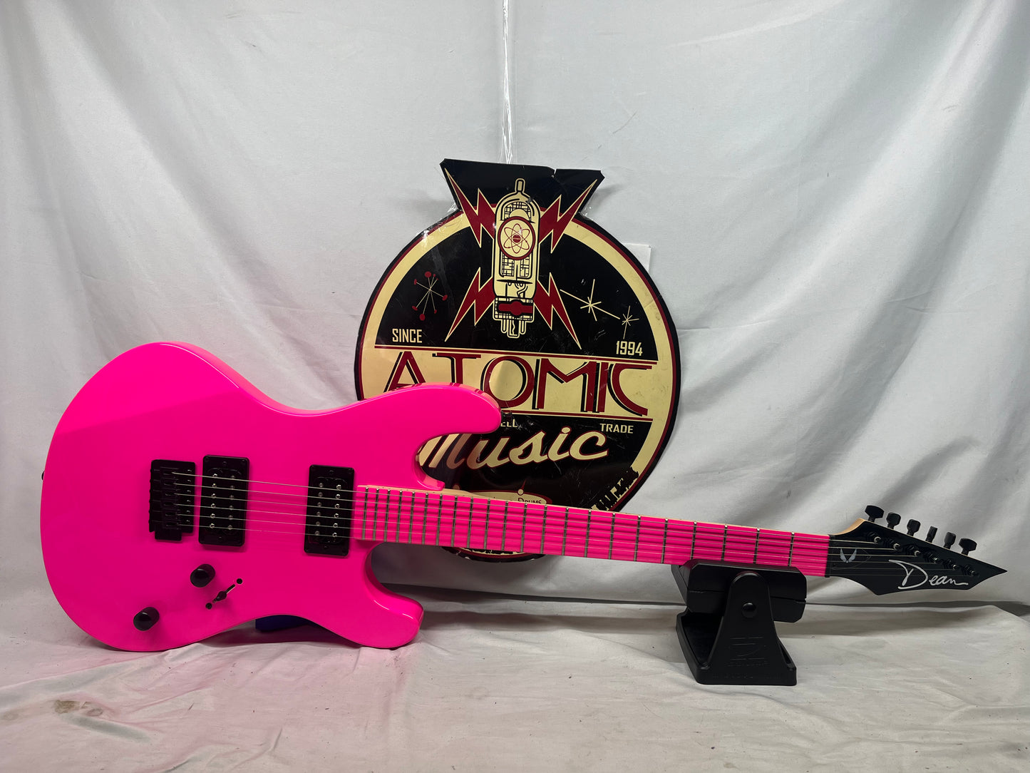 Dean Custom Zone Doublecut HH Electric Guitar  - Fluorescent Pink