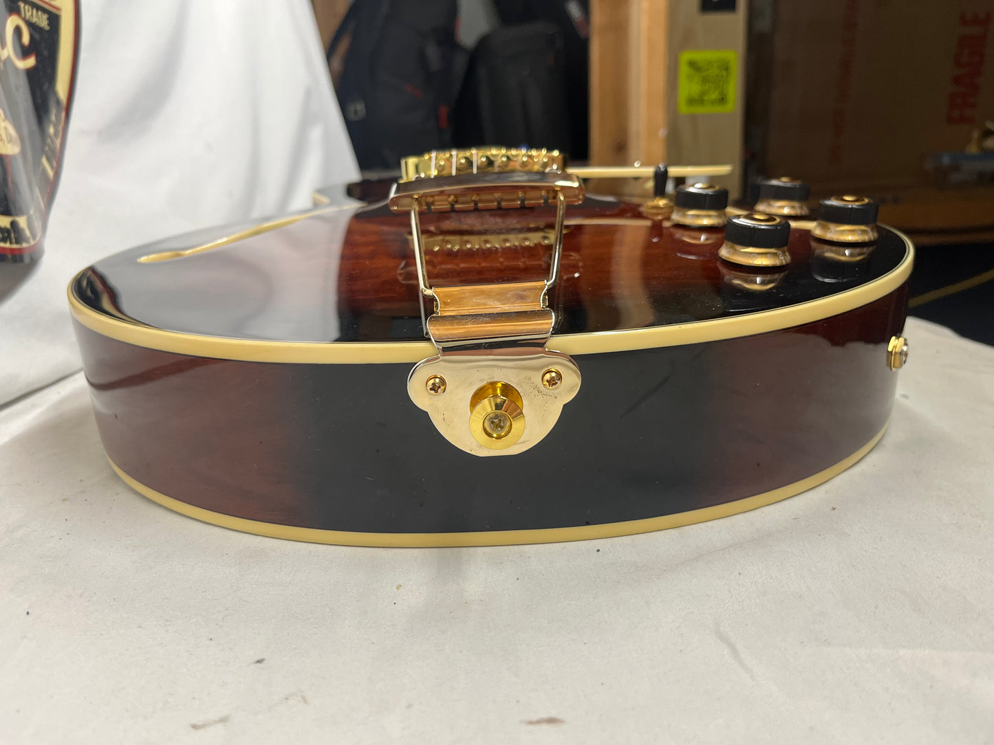 Ibanez AG95QA Hollow Body Electric Guitar - Dark Brown Sunburst