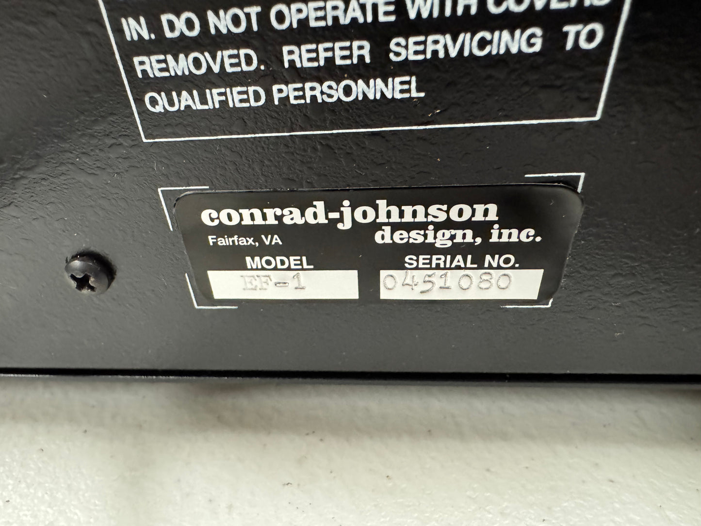 Conrad-Johnson EF-1 ef1 Phono Stage Preamplifier with Box