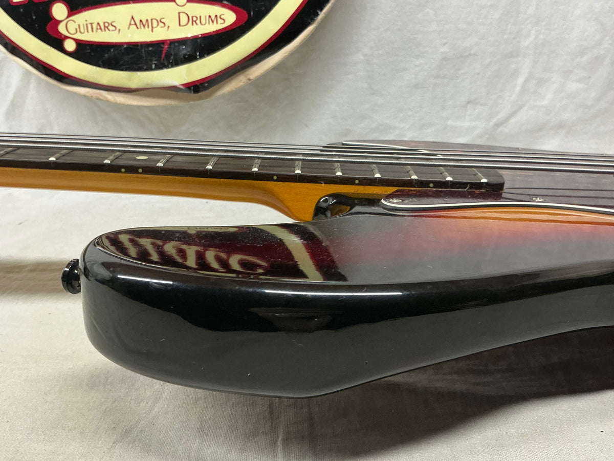 SX Vintage Series J-Style 34" Scale Length Electric Bass - 3 Tone Sunburst