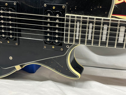 Sawtooth Singlecut LP-Style Electric Guitar - Distressed Black