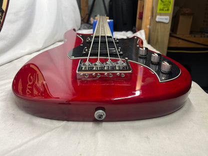 Hagstrom HB-4 Doublecut 4-String Electric Bass with Gig Bag - Split in Fretboard *See Photos*