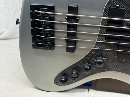 Brubaker JXB-USA-5 JXB-5 jxb5 5-string Bass with Bag 2025 - Silver Steel Satin