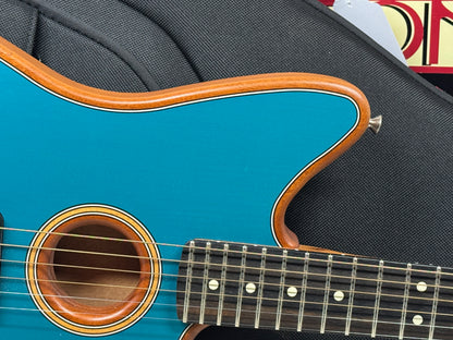 Fender American Acoustasonic Jazzmaster Guitar with Gig Bag 2021 - Ocean Turquoise / Ebony fingerboard