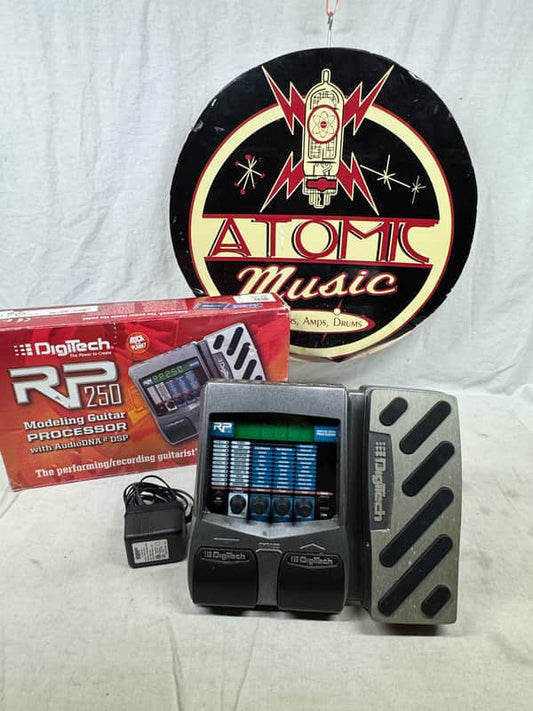 DigiTech RP250 rp 250 Guitar Multi-Effects Pedal with Power Supply + Box