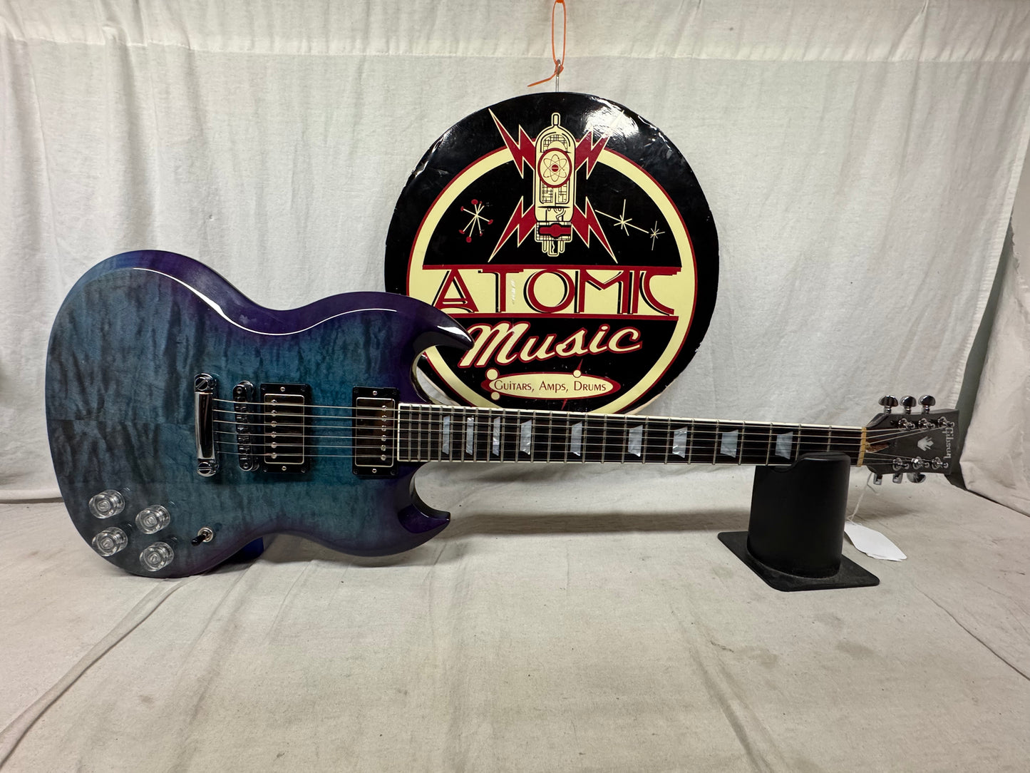 Gibson SG Modern Guitar with Case - Headstock Repaired - UGLY! 2023 - Blueberry Fade