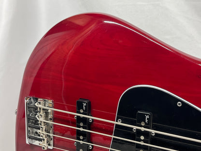 Fender American Deluxe 4-String Electric Jazz Bass 2011 - Wine Transparent