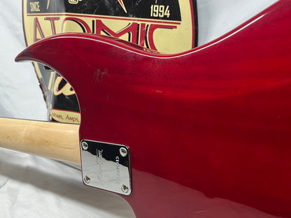 Hagstrom HB-4 Doublecut 4-String Electric Bass with Gig Bag - Split in Fretboard *See Photos*
